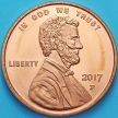 Монетовидный жетон унция меди США. Линкольн, 1 цент 2017 года.