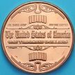 Монетовидный жетон унция меди США. Банкнота США 1000 долларов 1934 года.