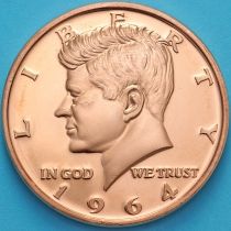 США жетон унция меди. 50 центов 1964 года.