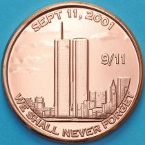 США жетон унция меди 2025 года. 9/11