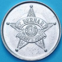 США жетон Mardi Gras. Департамента шерифа Сан-Бернардино 1974 год