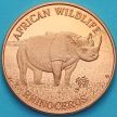Монетовидный жетон унция меди США.  Носорог.