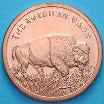 США жетон унция меди. Американский бизон.