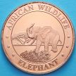 Монетовидный жетон унция меди США. Животные Африки. Слон.
