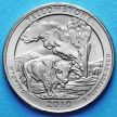 Монета США 25 центов 2010 год. D. Национальный парк Йеллоустоун. №2