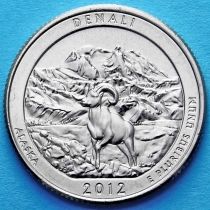 США 25 центов 2012 год. Национальный парк Денали. S №15