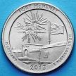 Монета США 25 центов 2013 год. Р Национальный памятник Форт Мак-Генри.№19