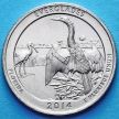 Монета США 25 центов 2014 год. D Национальный парк Эверглейдс. №25