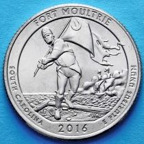 США 25 центов 2016 год. Форт Молтри. D