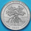 Монета США 25 центов 2020 год. Национальный парк Солт-Ривер-Бэй. Р. №53