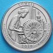 Монета США 25 центов 2019 год. Национальный исторический парк Лоуэлл. Р №46