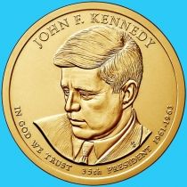 США 1 доллар 2015 год. Джон Кеннеди. D.