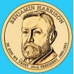Монета США 1 доллар 2012 год. Бенджамин Гаррисон. Р.