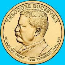США 1 доллар 2013 год. Теодор Рузвельт. Р.