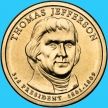 Монета США 1 доллар 2007 год. Томас Джефферсон. Р