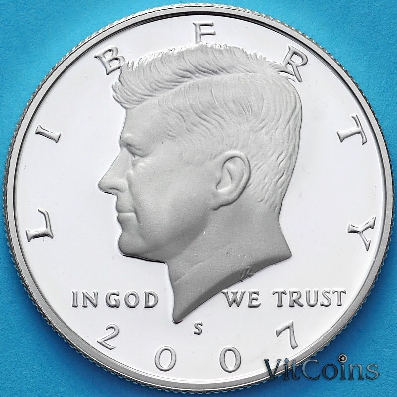 Монета США 50 центов 2007 год. S. Пруф