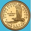 Монета США 1 доллар 2001 год. Сакагавея. Парящий орел. S. Proof