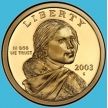 Монета США 1 доллар 2003 год. Сакагавея. Парящий орел. S. Proof