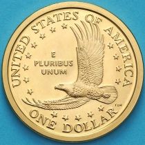 США 1 доллар 2000 год. Сакагавея. Парящий орел. S. Proof