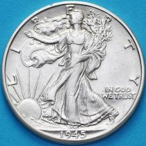 США 50 центов 1945 год. D. Серебро.