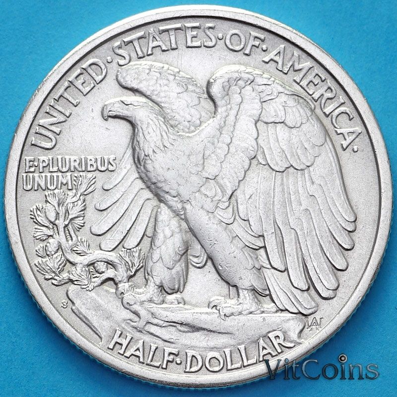 Монета США 50 центов 1941 год. S