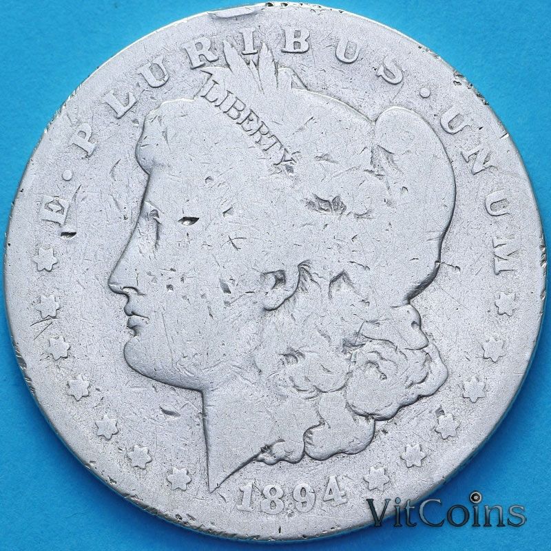 Монета США 1 доллар 1894 год. Доллар Моргана. О