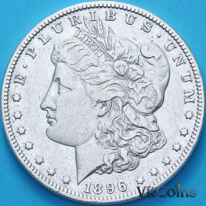 Монета США 1 доллар 1896 год. Доллар Моргана. О