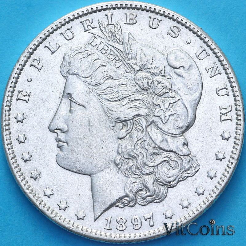 Монета США 1 доллар 1891 год. Доллар Моргана. О