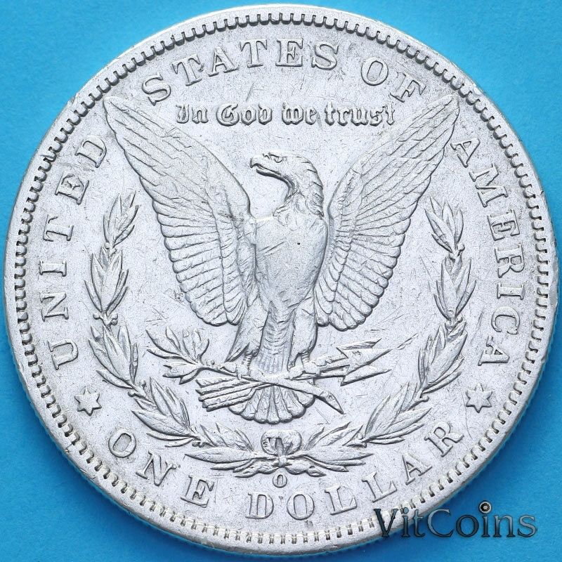 Монета США 1 доллар 1896 год. Доллар Моргана. О