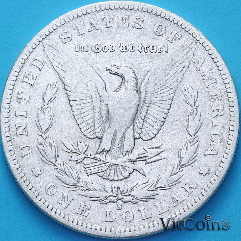 Монета США 1 доллар 1894 год. Доллар Моргана. S Монета США 1 доллар 1894 год. Доллар Моргана. S