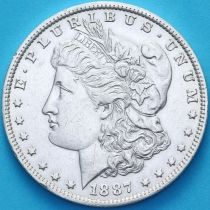 США 1 доллар 1887 год. Доллар Моргана. О