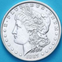 США 1 доллар 1887 год. Доллар Моргана. Р