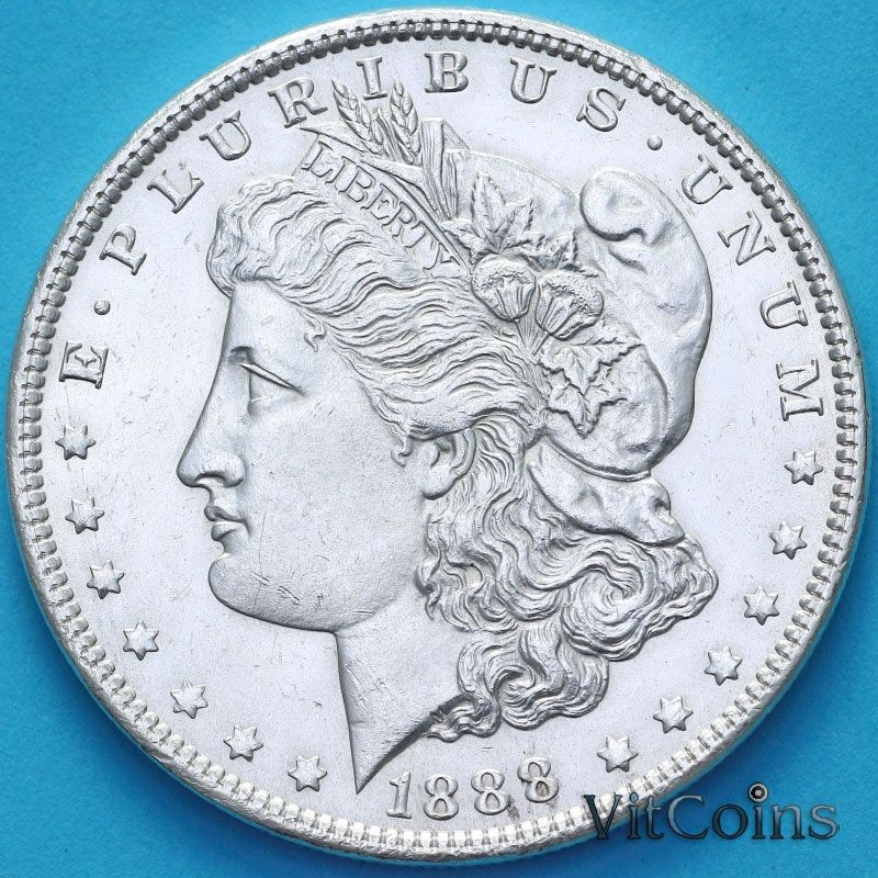 Монета США 1 доллар 1888 год. Доллар Моргана. Р Монета США 1 доллар 1888 год. Доллар Моргана. Р