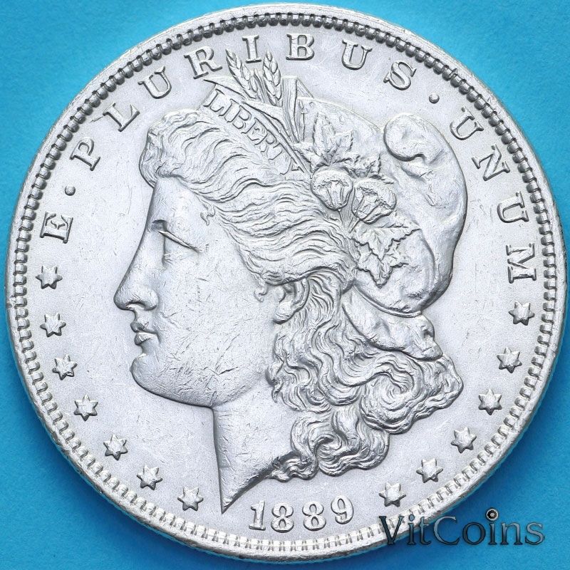 Монета США 1 доллар 1889 год. Доллар Моргана. Р Монета США 1 доллар 1889 год. Доллар Моргана. Р