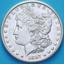 США 1 доллар 1887 год. Доллар Моргана. S