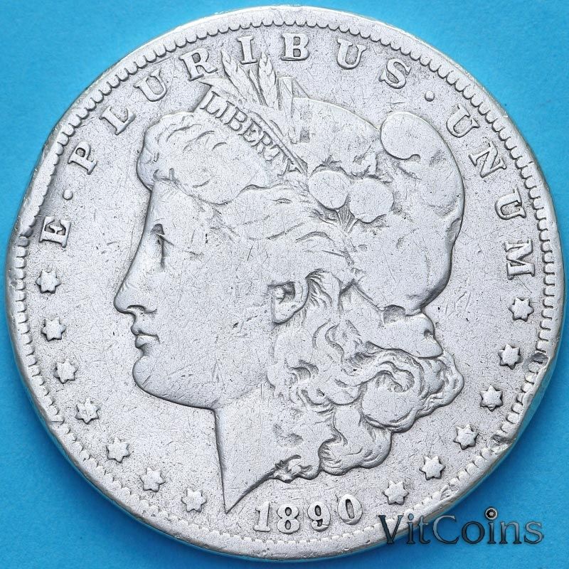 Монета США 1 доллар 1890 год. Доллар Моргана. СС Монета США 1 доллар 1890 год. Доллар Моргана. СС
