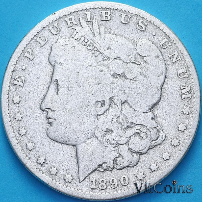 Монета США 1 доллар 1890 год. Доллар Моргана. О
