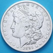 США 1 доллар 1891 год. Доллар Моргана. О