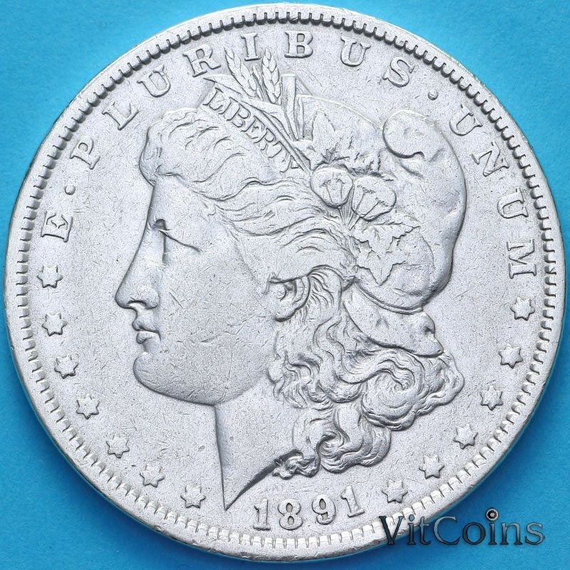 Монета США 1 доллар 1891 год. Доллар Моргана