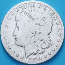 США 1 доллар 1892 год. Доллар Моргана. S