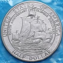 США 50 центов 1992 год. D. Колумб. 