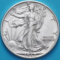 США 50 центов 1942 год. Серебро. №2