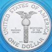 Монеты США 1 доллар 1989 год. 200 лет Конгрессу США. Серебро. Пруф.