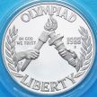 Монеты США 1 доллар 1988 год. Олимпиада в Сеуле. Серебро. Пруф.