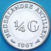 Нидерландские Антилы 1/4 гульдена 1967 год. UNC