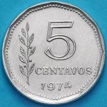 Аргентина 5 сентаво 1974 год.