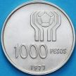 Монета Аргентина 1000 песо 1977 год. Чемпионат мира по футболу. Серебро