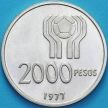 Монета Аргентина 2000 песо 1977 год. Чемпионат мира по футболу. Серебро
