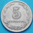 Монета Аргентина 5 сентаво 1915 год.