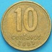 Монета Аргентина 10 сентаво 2005 год.